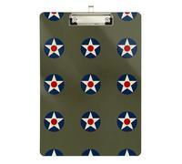 a4 clipboard Air Corps Ww1 Ww2 Aircraft Roundel Plastic for Football Softball Coaching Size 9 x 12.5 Tablas para escribir