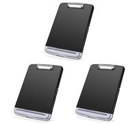 A4 Clipboard with Storage, High Capacity Nursing Clip Board with Pen Holder, Heavy Duty Plastic Writing Clip Boards Waterproof for Home School Office (Pack of 3)