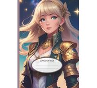 A4 College Ruled Notebook for School: Golden Blonde Warrior Angel Edition: The Elaisa Cole Collection - Aesthetic Manga Heroine Cover, Large ... Ruled Anime Stationery for Students and Teens