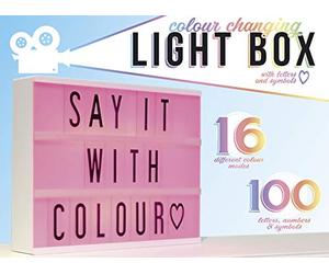 A4 Colour Changing Light Cinema Box W/ Remote Control, White Casing