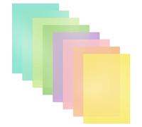 A4 Colour Overlays for Dyslexia, 8pcs Dyslexia Reading Overlays Aid, Light Coloured Plastic Guided Reading Overlays for Dyslexia, ADHD,