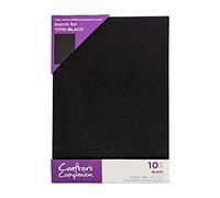 A4 Coloured Glitter Card Pack Single Sided Black - 250GSM (10 Sheet Pack) - Perfect for Arts and Crafts, Printing, Card Bases & Folding - Centura Pearl by Crafter's Companion,CPG10-BLACK