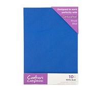 A4 Coloured Glitter Card Pack Single Sided Royal Blue - 250GSM (10 Sheet Pack) - Perfect for Arts and Crafts, Printing, Card Bases & Folding - Centura Pearl by Crafter's Companion
