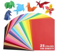 A4 Coloured Origami Paper 25 Colours 100 Sheets 70gsm Double-Sided