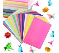 A4 Coloured Paper Card 100 Sheets 20 Assorted Colors for Kids Adults Origami Crafting Cutting DIY Art Paper Decorating Sketching Craft Projects
