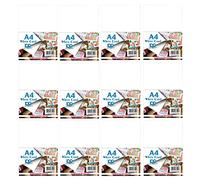 A4 Coloured Paper Pastel Card 160gsm Activity Card DIY Craft Paper Sheets Card Making Printer Photocopier Coloured Card Stock Sheets Invitations for Birthdays Weddings Occasions (1200, White)