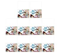 A4 Coloured Paper Pastel Card 160gsm Activity Card DIY Craft Paper Sheets Card Making Printer Photocopier Coloured Card Stock Sheets Invitations for Birthdays Weddings Occasions (1000, White)