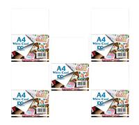 A4 Coloured Paper Pastel Card 160gsm Activity Card DIY Craft Paper Sheets Card Making Printer Photocopier Coloured Card Stock Sheets Invitations for Birthdays Weddings Occasions (500, White)