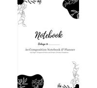 A4 Composition Notebook & Planner: 205 Pages. Integrated Index and Project Tracker Templates.