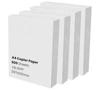 A4 Copier Paper 75gsm - 4 Ream 2000 Sheets, Bright White Multipurpose Printing Paper for Inkjet & Laser Printers, Office, Home, School Documents, Reports, Letters & Everyday Copying