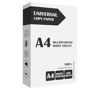 A4 Copy Paper, Multi-Purpose Copy Plain Printer Paper, 500 Sheets Count Printer Copiers Paper Compatible with Laser Inkjet Fax Paper Perfect for Home, Office Use, Plain 1 Ream White