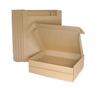 A4 Corrugated Cardboard Shipping Boxes, 320×222×46mm Royal Mail Small Parcel PiP Postal Boxes, C4 Brown Mailing Boxes for Business, Posting, Storing or Gift (15 Pieces)