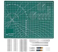 A4 Cutting Mat,Thickened Self Healing Sewing Cutting Mat, 21 * 30 CM, Double Sided Table Cutting Board for Fabric Quilting Leather Arts Hobby,Green