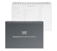 A4 Daily Productivity Planner - Undated 6 Month Daily Planner with Time Blocking, Tasks and Reflection - Spiral Bound Hard Cover, 160gsm Paper - Clear Mind Concepts®