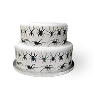A4 Decor Icing Sheet printed with Halloween Spider Border Edible Cake Topper Decoration for larger cakes