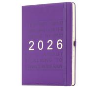 A4 Diary 2026 Day per Page,Productivity Daily Planner from Jan 2026 to Dec 2026,Organizer Weekly Monthly Planner with Pen Holder (PURPLE 2026, A4)