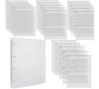 A4 Die Storage Book Binder,Die&Stamp Storage Folder,Page Protectors Pockets Inserts Organizer for Cutting Dies Stencil Album Stamp Crafts,1PCS Storage Book Cover&20PCS Inserts with 1/2/3/4 Pockets
