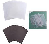 A4 Dies & Stamps Storage Envelope Pockets and Magnetic Sheets,10PCS Plastic Storage Envelopes Bags & 10 PCS Soft Rubber Magnetic Sheets for Cutting Dies Stencil Embossing Crafts Organizer Holder
