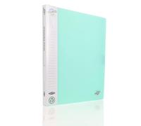 A4 Display Book 20 Pocket Pastel Colour Premium Quality Presentation Folder Office School Certificates Document Storage File (Green)