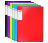 A4 Display Book Display Folder with Plastic Sleeves Presentation Folders Project Folder- 40 Pocket (6 Colours)