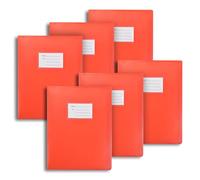 Display Book - Premium Quality 104 Pockets A4 Display Book Folder 208 Sides Flexi Cover Presentation Folder by Arpan (Red - Pack of 6)
