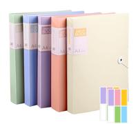 A4 Display Folders, 5 Pack 30 Pockets Display Book Document ClearFolders with Plastic Sleeves, Folders with Pockets, Presentation Folder ProjectFolders for School & Offices (5 Colors 30 Pockets)