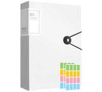 A4 Display Folders, 60 Pockets Display BookFolders with Plastic Sleeves, Folderswith Plastic Pockets & Safety Rope Presentation Folder ProjectFolders or School & Offices Business (White)
