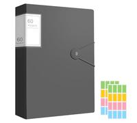 A4 Display Folders, 60 Pockets Display BookFolders with Plastic Sleeves, Folderswith Plastic Pockets & Safety Rope Presentation Folder ProjectFolders or School & Offices Business (Black)