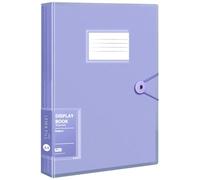 A4 Display Folders, 80 Pockets Display Book Document Clear Folders with Plastic Sleeves, Folder with Plastic Pockets, Presentation Portfolio Project Binder, Purple