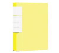 A4 Display Folders with Clear Box, Display Book Presentation Project Folders 100 Pockets for School,Offices/Red(Yellow)