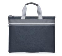 A4 Document Bag Case Large Capacity Document File Storage Oxford Cloth File Computer Bag Portable Folder Organizer Files Folder Tote with 2 Pockets IPad Laptop Tote Pouch Zipper Art Portfolio Case