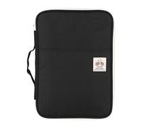 A4 Document Bag, Multi-Functional File Folder Portfolio Organizer Ipads Notebook Pens Documents Zippered Case for Travel and Office(Black)