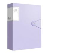 A4 Document Bag Organizer File Folder Large Capacity Waterproof Multifunctional Desktop Storage Contract Test Paper File Bag(Purple)