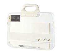 A4 Document Bag - Polystyrene Material, Tote Bag | Waterproof Document Case 14 x 10 x 2 Inch 320 G, Large Capacity Portable Box for Medical Records and School Use