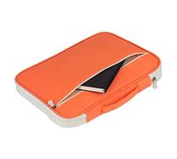 A4 Document Bags, Multifunctional A4 Travel Portfolio Document Organizer Notebook Zippered Case (Orange Yellow)