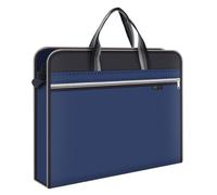 A4 Document Briefcase Bag File A4 Oxford File Carrier Portable Waterproof Zip Organiser Case Large Capacity Storage Organizer Waterproof Oxford Cloth Bag Business Briefcase with Pocket