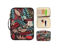 A4 Document Case - Multi-Functional Portfolio Travel Bag Holders Zippered Files Tickets Passport Organizer Messenger IPad Handbag Storage for Holiday and Office by YOUSHARES (Colorful Red)