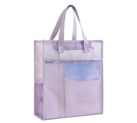 A4 Document Organizer Bag School Book Bag Zipper File Tote Bag iPad Files Storage Transparent Mesh Reading Homework Bag Document Carrying Tote Bag Book Pouch Tote Holder Bag Roomy Bag for Men Women