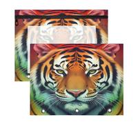 A4 Document Pouch 2 Pack, Gradient Tiger Red