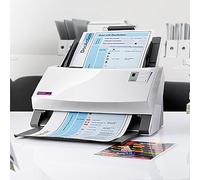 A4 Document Scanner - 30 Sheets Automatic Duplex Scanning, Multiple Image Output, Automatic Threshold & Blanking Removal, Rotation Angle & Deflection for Office Use