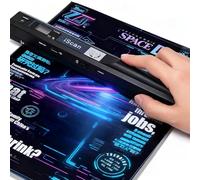 A4 Document Scanner, Portable Card Photo Scanner with 16GB Memory Card, Mini Handheld Receipt Scanners, USB Connection for Computer, Black, LNKH09