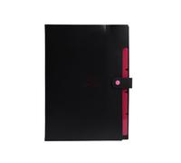 A4 Document Storage Bags 5page Classic Accordion File Folders with Plastic Material and Test Roll Holder Expand Expandable Accordion Folder(Black)