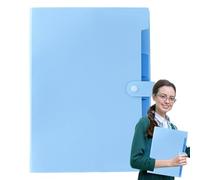 A4 Dokumentenmappe mit 7 Fächern - Fächermappe inkl. bunten Etiketten - Tragbarer Aktenordner Organizer für Schule, Büro & Home-Office - Sortiermappe für Dokumente, Rechnungen & Zeugnisse - Schwarz