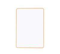 A4 Double Sided Magnetic Erasable MDF Plain Whiteboard with Orange Border