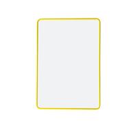 A4 Double Sided Magnetic Erasable MDF Plain Whiteboard with Yellow Border