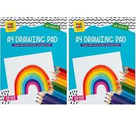 A4 Drawing Pad 60 Sheets - Multi-Purpose Sketch Book for Kids and Adults - Essential Drawing Pad for School, Home, and Creative Projects - Versatile A4 Sketchbook for Everyday Use (Pack of 2)