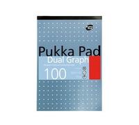 A4 Dual Graph Pad 100 Pages Of 80GSM premium Quality Graph paper Pad (6 Pack)