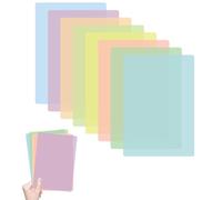 A4 Dyslexia Overlays, 8 PCS Coloured Overlays for Reading Dyslexia, Dyslexia Aids, Reading Overlays for Dyslexia for Adhd Irlens Syndrome, Reduce Visual Stress, Coloured Reading Overlays