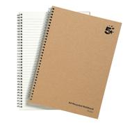 Fivestar 5 Star Notebook Wirebound Hard Cover Recycled 80Gsm A4 Manilla Pack Of 5