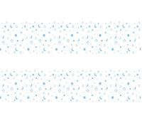 A4 Edible Decor Icing Sheet BLUE Moon & Stars Baby Shower Border Edible Cake Topper Decoration - Great for larger cakes